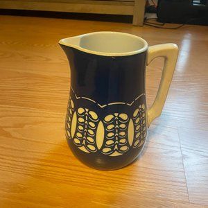 Vintage Villeroy and Boch Saxony Blue and White Pitcher